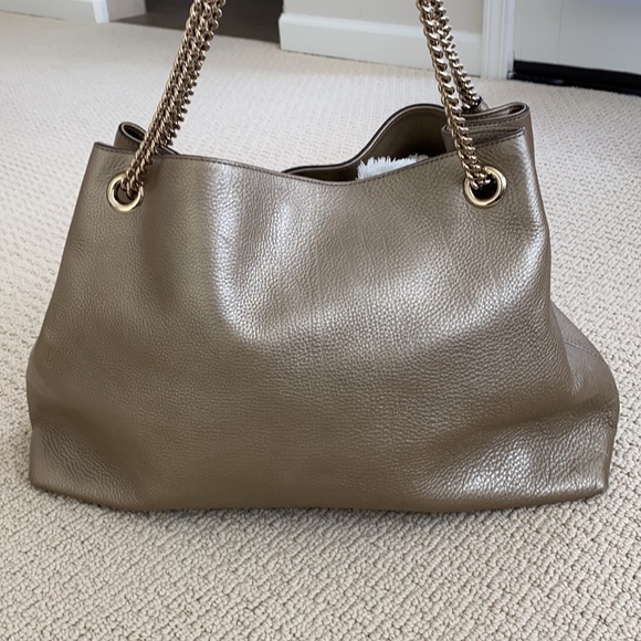Gucci Bronze Metallic Leather Tote - Picture 4 of 16